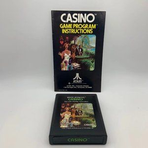 Vintage 1979 Atari Casino Game Program with Original Manual